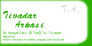 tivadar arpasi business card